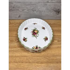 Royal Albert Old Country Roses 12.75" x 8.75" Oval Baker Green Trim